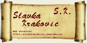 Slavka Kraković vizit kartica